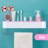 ONEUP Wall Bathroom Shelf Shampoo Cosmetic Shower Shelf Drainage Storage Rack Home WC Bathroom Accessories Towel Storage Rack