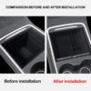Tesla Model3 Car Central Armrest Storage Box For Tesla Model 3 2021 Accessories Center Console Flocking Organizer Containers New