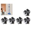 5pcs Mop Holders Wall Mounted Bathroom Racks Accessory Organizers with 10 Screws for Washroom Bathroom Kitchen Cleaning Tool A3