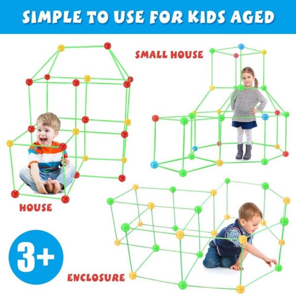 Castles Tunnels Play Tent Kids Construction Fort Building Kits DIY Building Fortress Outdoor Sports Games Toys For Children Gift