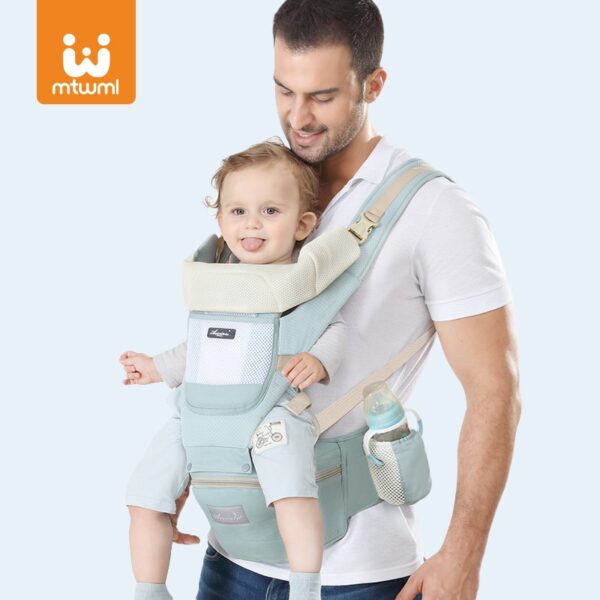 MTWML Ergonomic Baby Carrier Baby Kangaroo Child Hip Seat Tool Baby Holder Sling Wrap Backpacks Baby Travel Activity Gear