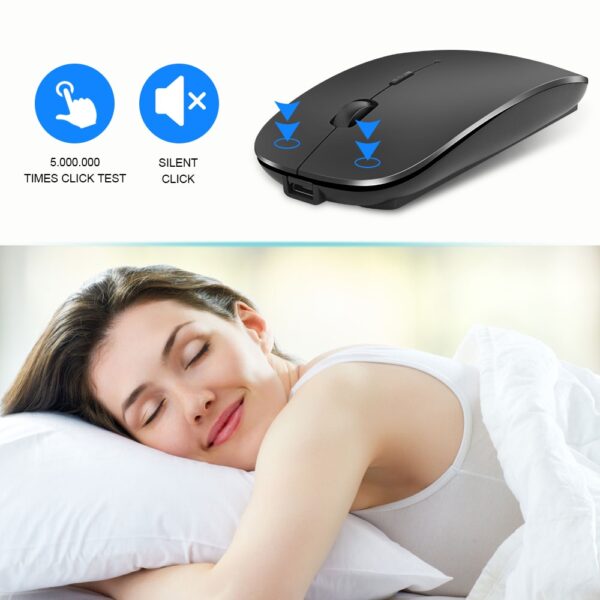 Wireless Mouse Computer Bluetooth Mouse Silent PC Mause Rechargeable Ergonomic Mouse 2.4Ghz USB Optical Mice For Laptop PC