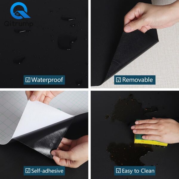 Solid Color Vinyl Self Adhesive Waterproof Wallpaper Bathroom Kitchen Countertops Contact Paper Home Improvement Wall Stickers