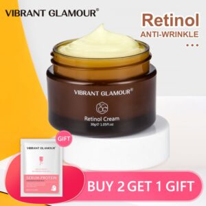 VIBRANT GLAMOUR Retinol Face Cream Firming Lifting Anti-Aging Remove Wrinkle Whitening Brightening Moisturizing Facial Skin Care