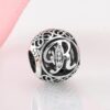 925 Sterling Silver Hollow Beads Letter A to Z trendy Womens Accessories Fit Original JIUHAO Charms Bracelets Jewelry Making