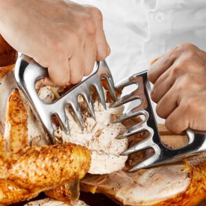 2Pcs/Set Meat Divider Bear Claw Slicer Creative Portable Cooked Foods Cutting Machine Rotisserie Barbecue Mini Tongs Kitchen