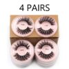 Eyelash Wholesale 4/20/50/100 Pcs 3D Mink Lashes Natural False Eyelashes Reusable Messy Fake Lashes In Bulk Cilios Makeup