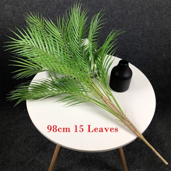 125cm Tropical Palm Plants Large Artificial Tree Branches Plastic Fake Leaves Green Monstera For Home Garden Room Office Decor