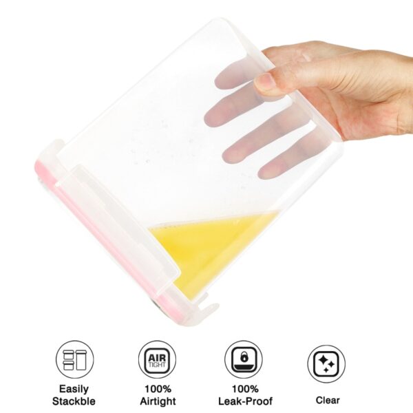 4/8/10 Pieces Set Food Kitchen Storage Box Vacuum Lid Organizer Container Transparent Sealed Cans Plastic Clear Container