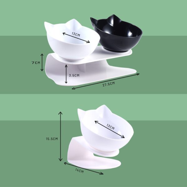 Non-slip Cat Double Bowls with Raised Stand Pet Food Water Bowls for Cats Dogs Feeders Pet Supplies Products Accessories Sale