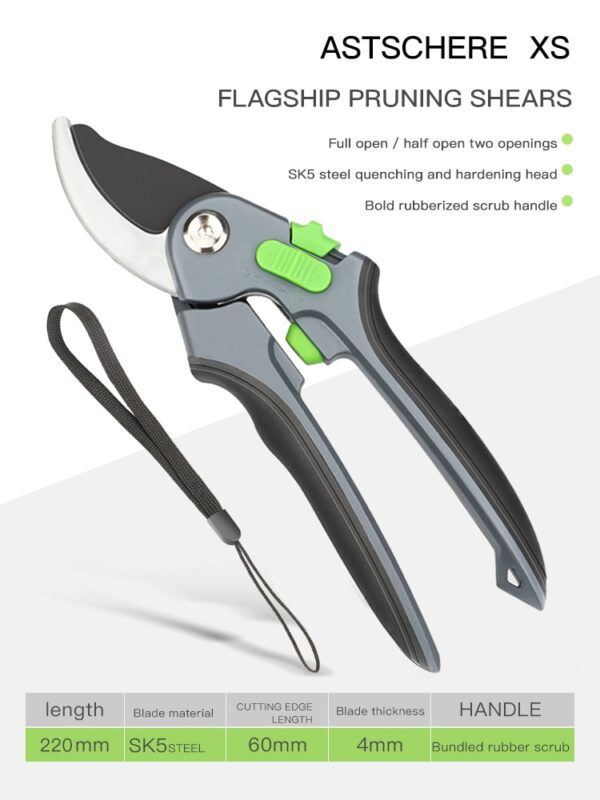 AIRAJ Gardening Pruning Shears, Which Can Cut Branches of 24mm Diameter, Fruit Trees, Flowers,Branches and Scissors Hand Tools