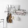 Save Space No Drilling Iron Shelf Punch Free Corner Bathroom Shelf Bathroom Fixtures Wrought Iron Storage Rack Bath Accessories
