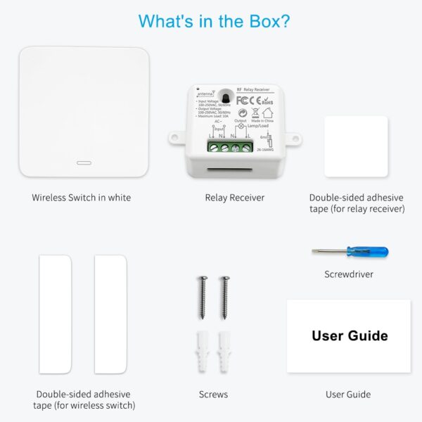LoraTap Wireless Switch Kinetic No Battery Easy to Install Remote Control Light Ventilator Exhaust Fan DIY Home Improvement
