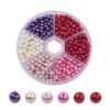 Mixed Color Round Glass Pearl Beads for Necklaces Earrings Bracelets Jewelry Making DIY Accessories Pearlized 4mm 6mm 8mm 10mm