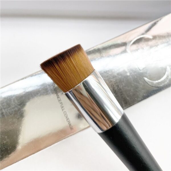 Foundation Full Coverage Fluid Brush #12 & Contour Brush No.15 - Professional Flawless Liquid Creamy Products Cosmetics Tools