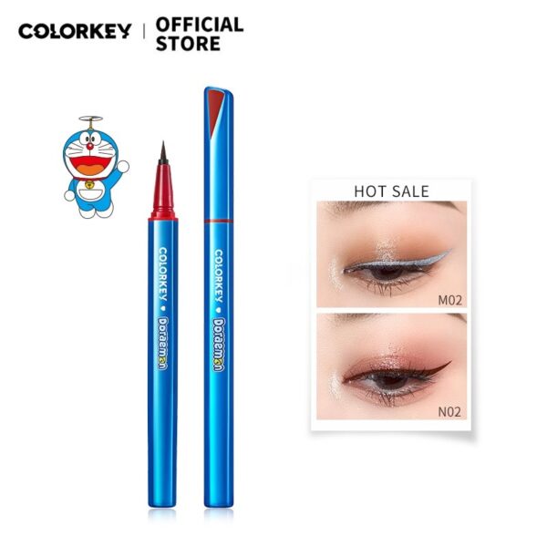 Colorkey × Doraemon 2 Colors Cartoon Eyeliner Waterproof Smudge-proof Quick Dry Liquid Eyeliner Pencil for Eye Makeup Comestic