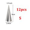 6/12/24pcs Kitchen Stainless Steel Baking Cones Horn Pastry Roll Cake Mold Spiral Baked Croissants Tubes Cookie Dessert Tool ZXH