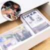 Thicken A4 Transparent File Storage Box Clear Plastic Family Document Cases Desk Paper Organizers Finishing Office Supplies