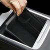 Tesla Model3 Car Central Armrest Storage Box For Tesla Model 3 2021 Accessories Center Console Flocking Organizer Containers New