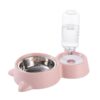 2.2L Pet Dog Cat Automatic Feeder Bowl for Dogs Drinking Water 528ml Bottle Kitten Bowls Slow Food Feeding Container Supplies