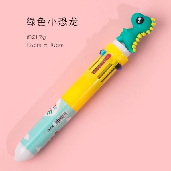 10Pcs Ten-Color Ballpoint Pen Kawaii Stationery Novelty Cute Pen Student Writing Gel Pen Learning Office Supplies