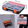 NEWACALOX Tool Organizers Box 2-22PC Drawer Tool Box Wall Mount Hardware Plastic Tool Case Storage Box Repair Toolbox