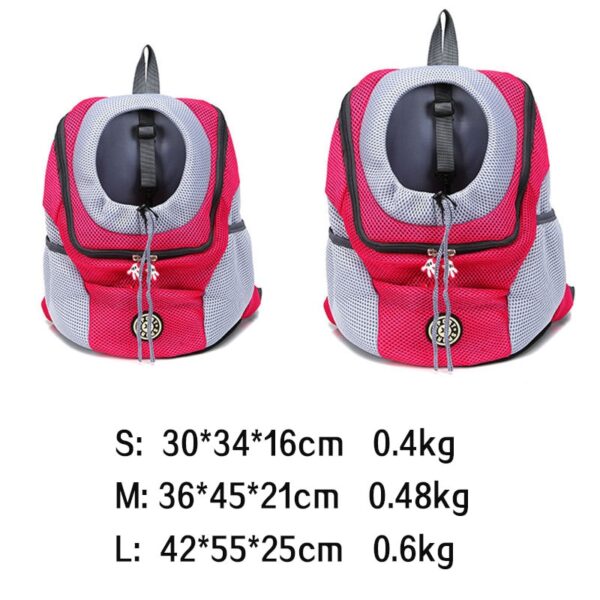 Out Double Shoulder Portable Travel Backpack Outdoor Pet Dog Carrier Bag Pet Dog Front Bag Mesh Backpack Head Pet Supplies