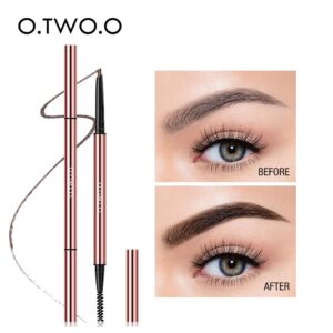 O.TWO.O Ultra Fine Triangle Eyebrow Pencil Precise Brow Definer Long Lasting Waterproof Blonde Brown Eye Brow Makeup 6 Colors