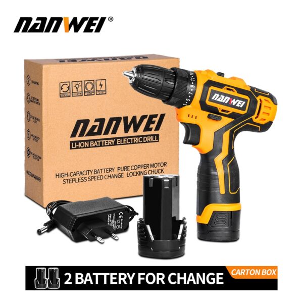 Impact Cordless Screwdriver Cordless Drill Impact Electric Drill Power Tools Hammer Drill Electric Drill Hand