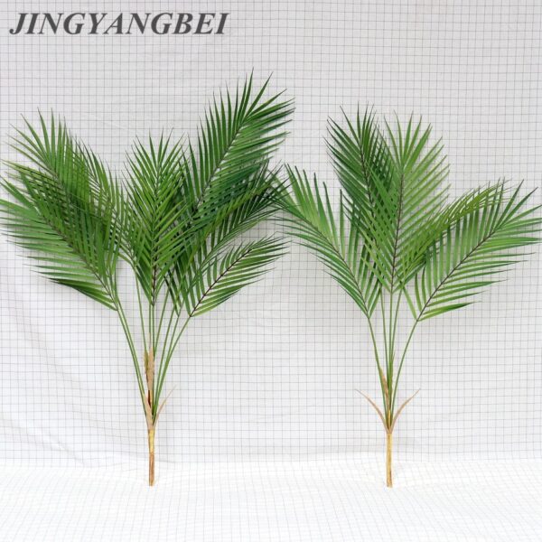 60-88 CM Real Touch Artificial Tree Palm Leaf Plastic Feel Plants Garden Home Decorations Scutellaria Tropical Fake Plants