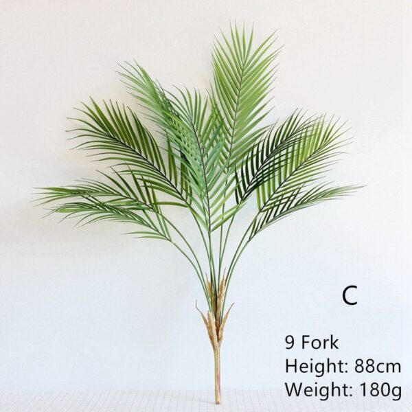 60-88 CM Real Touch Artificial Tree Palm Leaf Plastic Feel Plants Garden Home Decorations Scutellaria Tropical Fake Plants