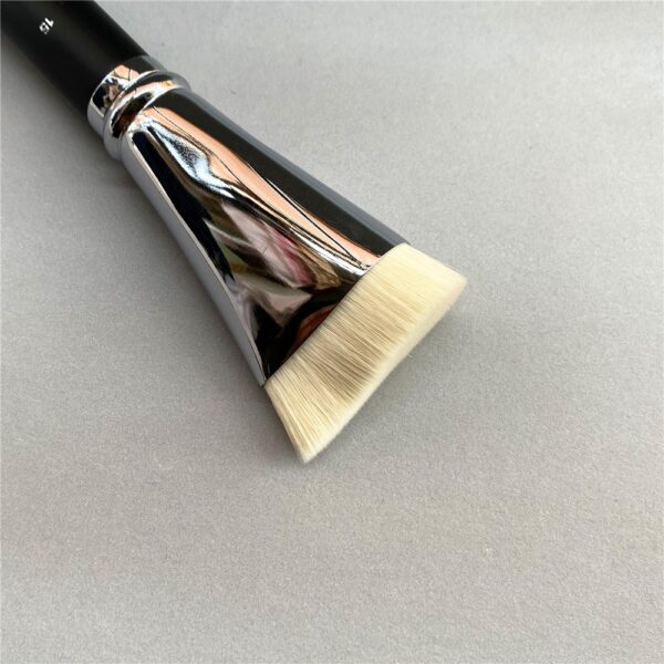 Foundation Full Coverage Fluid Brush #12 & Contour Brush No.15 - Professional Flawless Liquid Creamy Products Cosmetics Tools