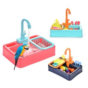 Bird Feeder Automatic Parrot Bathtub Swimming Pool Faucet Parrot Bath Shower Water Dispenser Bird Cage Bathroom Parrot Toys