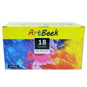 18pcs Tie Dye Kit Non-toxic DIY 120ml Tie Dye Kit Pigment Set Colorful Clothing Garment Graffiti Paint Dye Supplies