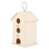 Wooden Bird Nest Hanging Bird House Natural Wooden Bird Cage Resting Place Wall-Mounted Outdoor Birdhouse Wooden Box