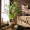 125cm Tropical Palm Plants Large Artificial Tree Branches Plastic Fake Leaves Green Monstera For Home Garden Room Office Decor