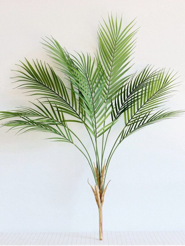 Plastic Artificial Palm Leaf Plants Green Desert Summer Decoration Tropical Fake Plant Garden Home Jungle Party Decor Wedding