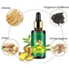 7 Days Fast Hair Growth Essence Oil Ginger Hair Growth Serum Nourishing Soften Treatment Hair Loss Repair Damaged Hair 10/30ML