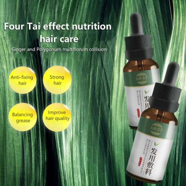 30ml Anti-hair Loss Oil Ginger Polygonum Multiflorum Hair Nutrition Liquid Dense Hair Firming Non-Irritating Natural Hair Care