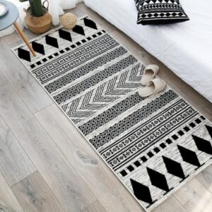Moroccan Area Rugs for Bedroom Bedside Nordic Print Soft Flannel Floor Mat Washable Non-Slip Kitchen Door Mat Home Decor Carpets