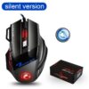 Ergonomic Wired Gaming Mouse 7 Button LED 5500 DPI USB Computer Mouse Gamer Mice X7 Silent Mause With Backlight For PC Laptop