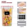 4/8/10 Pieces Set Food Kitchen Storage Box Vacuum Lid Organizer Container Transparent Sealed Cans Plastic Clear Container