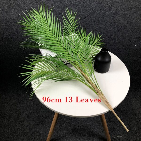 125cm Tropical Palm Plants Large Artificial Tree Branches Plastic Fake Leaves Green Monstera For Home Garden Room Office Decor