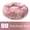 Round Plush Dog Bed House Dog Mat Winter Warm Sleeping Cats Nest Soft Long Plush Dog Basket Pet Cushion Portable Pets Supplies