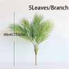 Plastic Artificial Palm Leaf Plants Green Desert Summer Decoration Tropical Fake Plant Garden Home Jungle Party Decor Wedding