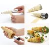 6/12/24pcs Kitchen Stainless Steel Baking Cones Horn Pastry Roll Cake Mold Spiral Baked Croissants Tubes Cookie Dessert Tool ZXH