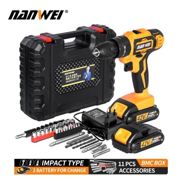 Impact Cordless Screwdriver Cordless Drill Impact Electric Drill Power Tools Hammer Drill Electric Drill Hand