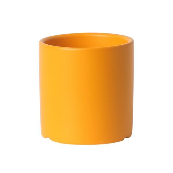 Nordic Industrial Style Colorful Ceramic Flowerpot Succulent Planter Green Plants Cylindrical Shape Flower Pot With Hole Tray