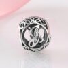 925 Sterling Silver Hollow Beads Letter A to Z trendy Womens Accessories Fit Original JIUHAO Charms Bracelets Jewelry Making