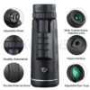 40X60 Zoom Telephoto Lens HD Monocular Telescope Phone Camera Lens For iPhone Xs XR Samsung + Fisheye Wide Angle Macro 3In1 Lens